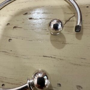 Silver Plate Charm Cuff Bracelet
